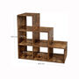 Cube Compartment Bookcase Staircase Shelf Storage Unit, thumbnail 7 of 12