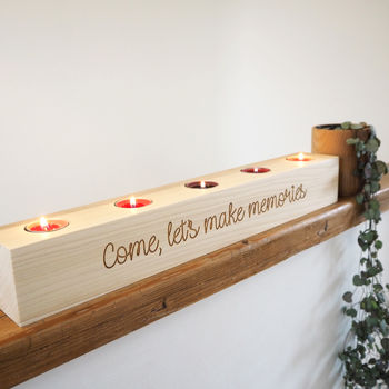 Personalised Wooden Candle Holder, 6 of 8