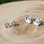 Flower Studs In Sterling Silver, thumbnail 1 of 9