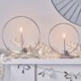 Set Of Two Silver Metal Candle Holder Hoops, thumbnail 1 of 3