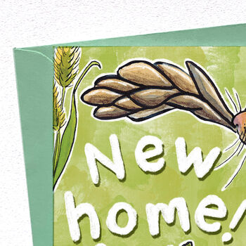 New Home Harvest Mouse Housewarming Card, 4 of 5