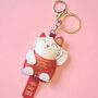 Lucky Cat Padded Keyring Or Bag Charm, thumbnail 1 of 2