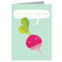 Personalised Radish Greetings Card, thumbnail 3 of 4