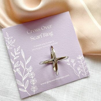 Elegant Scarf Ring Gift, Four Way Scarf Holder, Thoughtful Gift For Mothers Day, 4 of 10