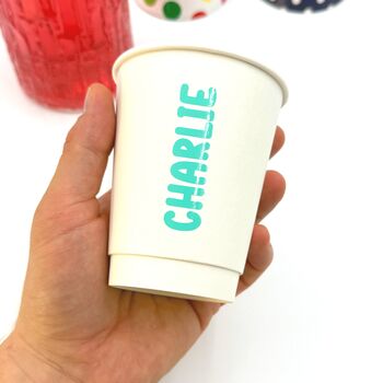 Personalised Paper Cups For Kids Birthday Parties, 2 of 10