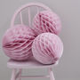 Pink Honeycomb Balls Hanging Decorations, thumbnail 1 of 3