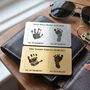 Personalised Hand And Footprint Metal Wallet Card, thumbnail 1 of 12