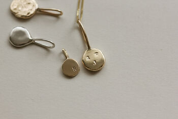 Handmade 9ct Gold Initial Pebble Necklace, 3 of 6