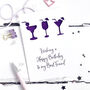 Personalised Cocktails Glitter Cut Out Card, thumbnail 1 of 2