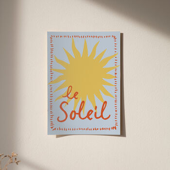 Le Soleil Illustrated Sun Giclee Print, 5 of 11