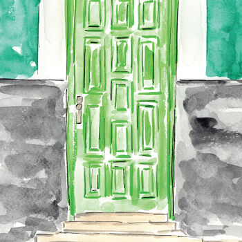 Green Door Art Print, 3 of 3