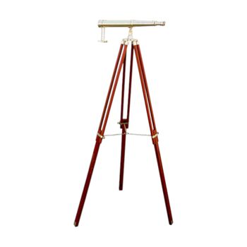 Personalised Double Barrel Telescope With Wooden Tripod, 4 of 8