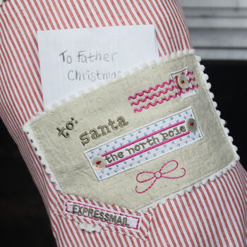 Personalised Stripe Letter To Santa Stockings, 6 of 9