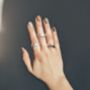 Silver Waved Ring, thumbnail 2 of 3