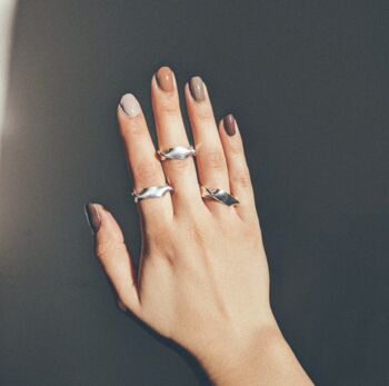Silver Waved Ring, 2 of 3