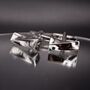 Silver Twisted Cufflinks Luxury Mens Gift, thumbnail 3 of 5