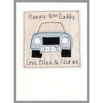 Personalised Car 50th Birthday Card For Him, 9 of 9