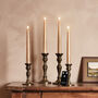 Set Of Four Copper Tru Glow LED Taper Candles, thumbnail 2 of 3