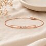 Personalised Curve Bar Bracelet Engrave Name Symbol, thumbnail 8 of 10