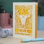 Personalised Taurus Star Sign Birthday Card, thumbnail 7 of 8