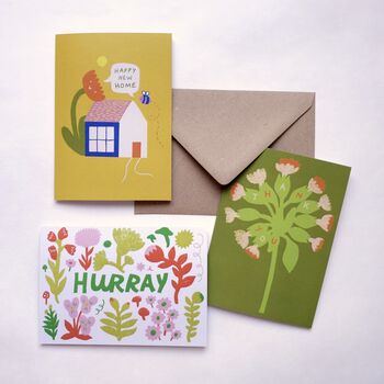 Hurray Illustrated Floral Celebration Card, 3 of 4
