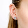 Disc Textured Sterling Silver Stud Earrings, thumbnail 1 of 3