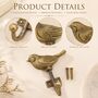 Golden Sparrow Brass Wall Hook, thumbnail 8 of 9