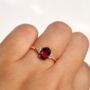 Garnet Ring In Sterling Silver And Gold Vermeil, thumbnail 7 of 10