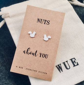 Silver Squirrel Earrings. Nuts About You, 3 of 3