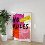 No Rules Rebellion Graffiti Poster, thumbnail 4 of 5