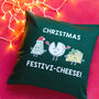 Funny Cheese Christmas Cushion, thumbnail 2 of 5