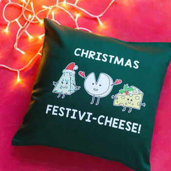 Funny Cheese Christmas Cushion, 2 of 5