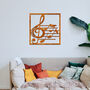 Metal Treble Clef And Notes Square Frame Wall Art Decor, thumbnail 6 of 11