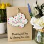 Personalised Thinking Of You Cloud Wooden Keepsake Card, thumbnail 2 of 2
