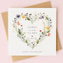 Personalised Wildflower Anniversary Card, thumbnail 1 of 5
