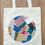 Upcycled Sari Patchwork Tote, Reusable Bags Handmade In India, thumbnail 2 of 6