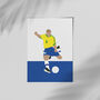 Roberto Carlos Brazil Football Poster, thumbnail 2 of 3