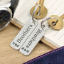 Brothers Gift Pair Of Personalised Keyrings, thumbnail 3 of 4