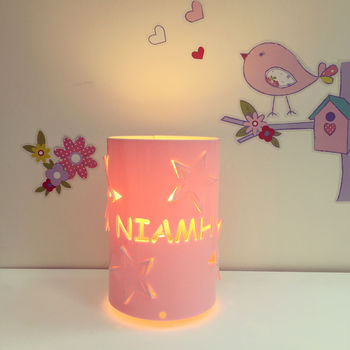 Personalised Star Table Lamp Ideal Christening Gift, 3 of 8