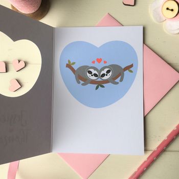 Personalised Sloths Valentine's Card, 4 of 4
