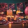 Happy Diwali Serving Trays 3pk Purple And Pink, thumbnail 2 of 3