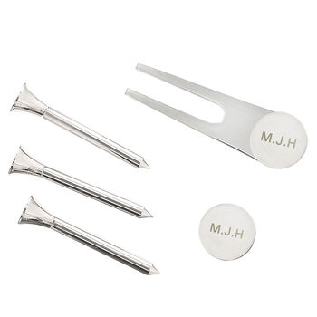 Golf Gift Set Silver Plated Gifts For Golfers, 5 of 5
