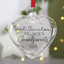 First Christmas As Grandparents Glass Bauble, thumbnail 2 of 4