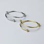 Sterling Silver Spiral Bead Adjustable Ring, thumbnail 4 of 7