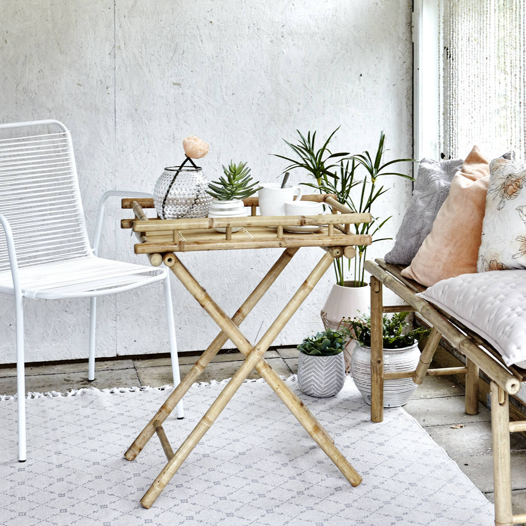 Indoor / Outdoor Bamboo Table By Ella James | notonthehighstreet.com