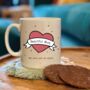 Personalised Love Heart Tattoo Mum Mug, thumbnail 1 of 2