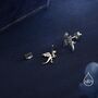 Oxidised Sterling Silver Dragon Fossil Stud Earrings, thumbnail 6 of 11