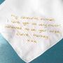 Personalised Hand Writing Cotton Handkerchief Gift, thumbnail 5 of 10