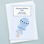 'Baby Boy Rattle' Personalised Baby Card, thumbnail 1 of 3