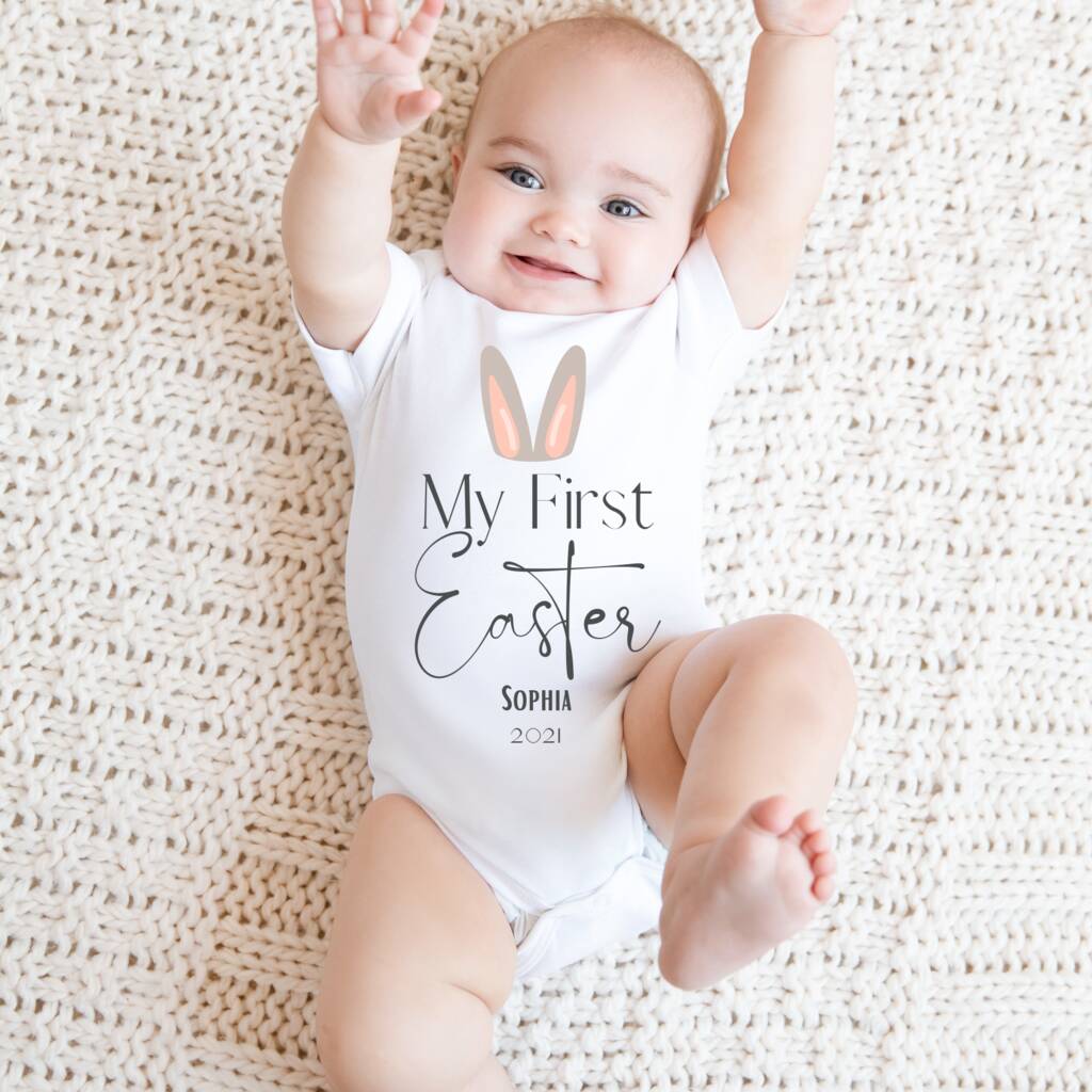 Baby's First Easter Baby Grow Bunny Ears, 1 of 2